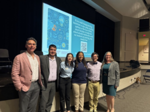 a group of people at a presentation